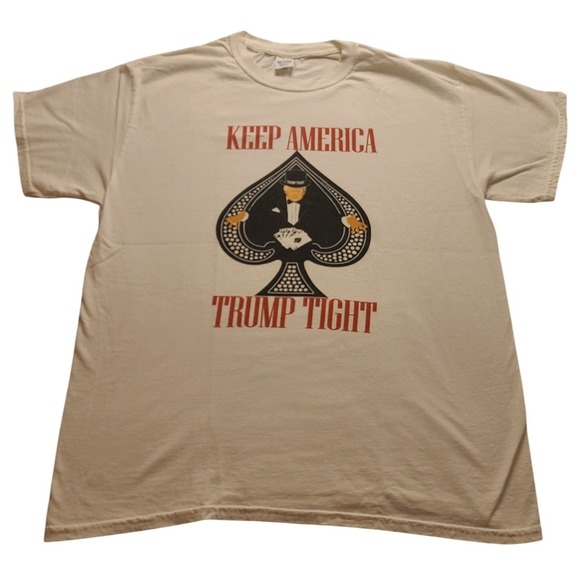 Gildan Other - Gildan Keep America Trump Tight Spade Graphic T-Shirt White Men's Short sleeve L
